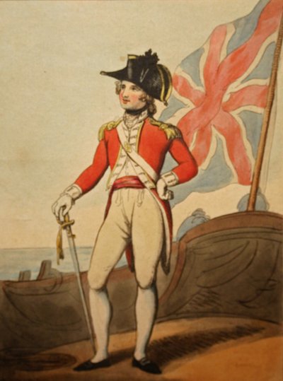 Kapitän der Marines, 1799 von Thomas after Rowlandson